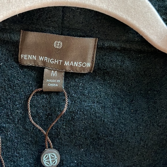 Fenn Write Manson 100% Wool Ruffle Wrap / Dress Coat size M - Picture 9 of 10